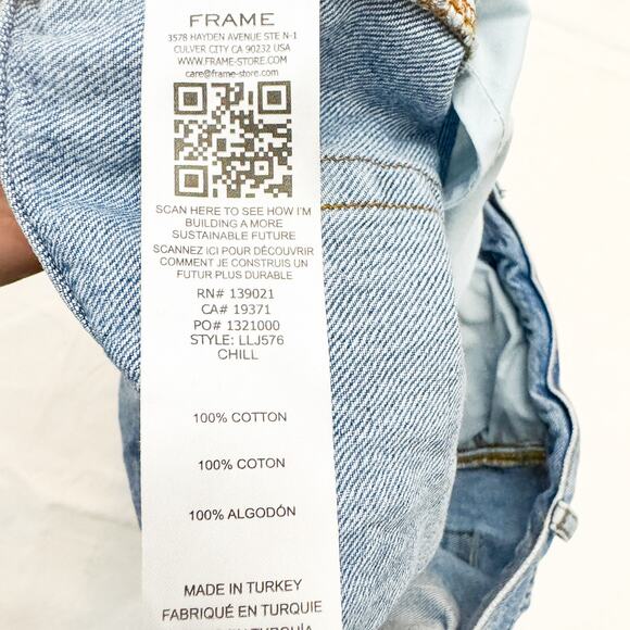 Frame Light Wash Denim Jogger LLJ576 Zip Fly Chill Color Size 29 - Picture 6 of 8